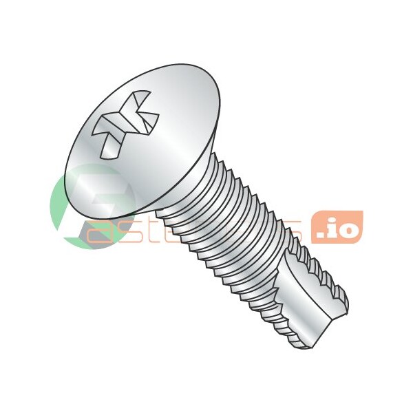 Newport Fasteners Thread Cutting Screw, #10-24 x 1 in, Zinc Plated Steel Oval Head Phillips Drive, 5000 PK 617540 - main